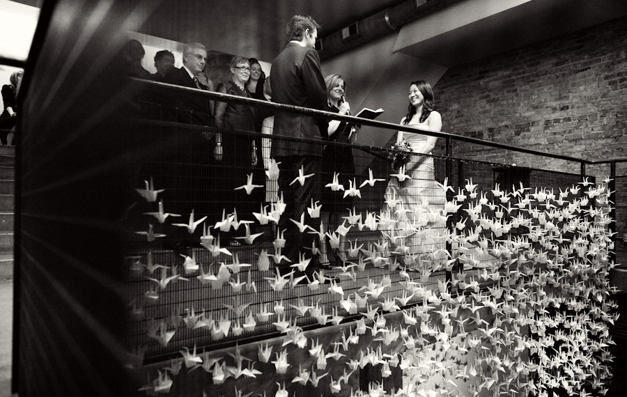 Wedding photograph taken at A New Leaf in Chicago, IL. Photography by Andrew Collings Photography, Inc. September 26, 2009.